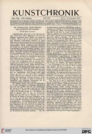 Heft 9 (27. November 1914)