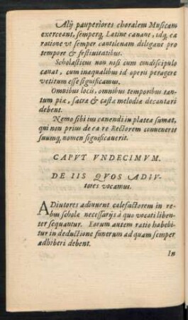 Caput Undecimum. De Iis Quos Adiutores vocamus.
