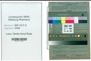 Entnazifizierung Gerda Anna Rosa Lonz , geb. 08.04.1915 (Kontoristin)