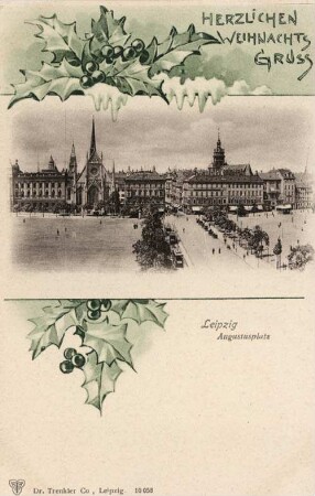 Herzlichen Weihnachts Gruss: Leipzig, Augustusplatz