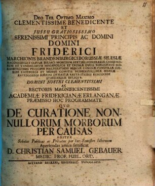 Programma de curatione nonnullorum morborum per causas