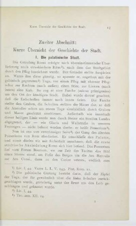 Zweiter Abschnitt: Kurze Übersicht der Geschichte der Stadt