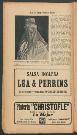 La ex emperatriz Taitú
