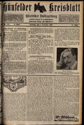 Zweite Ausgabe vom Samstag, den 02. November 1929.