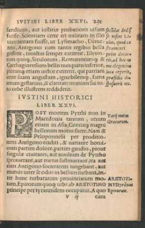 Iustini Historici Liber XXVI.
