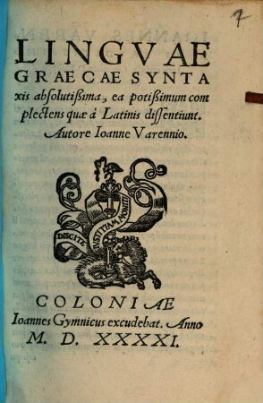 Syntaxis linguae Graecae