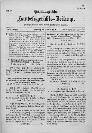 No. 3. 15. Januar 1870