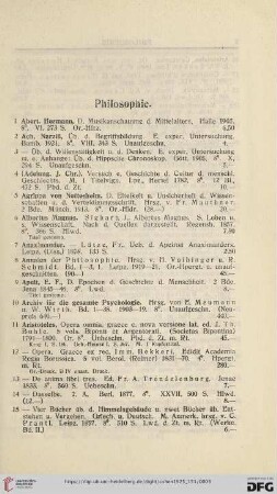 Philosophie (Nr. 1 - 1141)