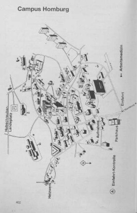 Lageplan Universitätskliniken Campus Homburg