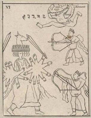 VI Ramachandra; Teil von Blatt 7 aus: Cérémonies et coutumes religieuses des peuples idolatres, Vol. I.2