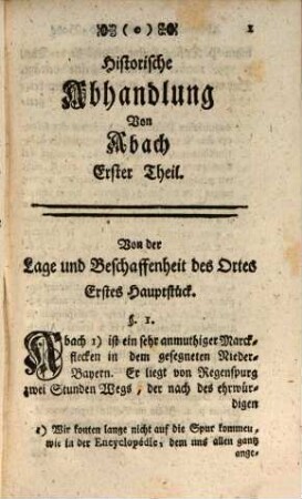 Historisch-Physikalische Abhandlung von dem berühmten Wild-Bade zu Abach in Nieder-Bäyern