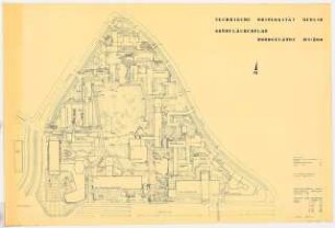 Technische Universität Berlin Nordgelände: Lageplan mit Grünflächenplan 1:500