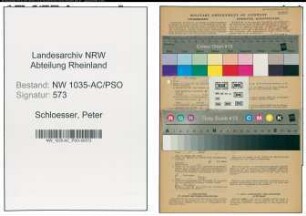Entnazifizierung Peter Schloesser , geb. 14.12.1905 (Bergmann)