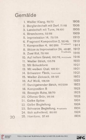 Gemälde (1-52)