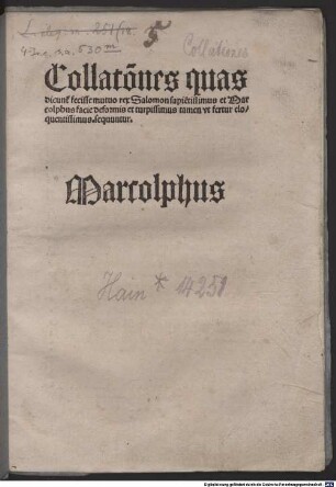 Dialogus Salomonis et Marcolfi