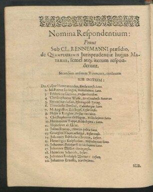 Nomina Respondentium