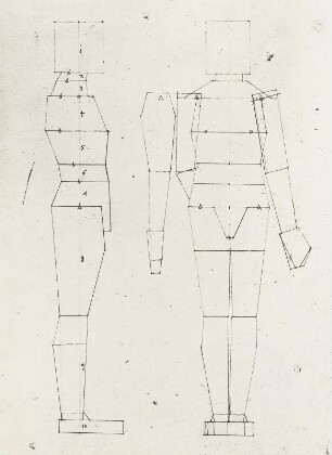 Stereometrische Figur seitlich und von vorn : Dresdner Skizzenbuch (1507/1528). Stereometrische Figur seitlich und von vorn (1515/1519, aus: R. Bruck: Das Skizzenbuch von Albrecht Dürer, Straßburg 1905, Tafel 59, Blatt 142r, Str. 105, Kriegsverlust). Dresden: SLUB Mscr.Dresd.R.147.f
