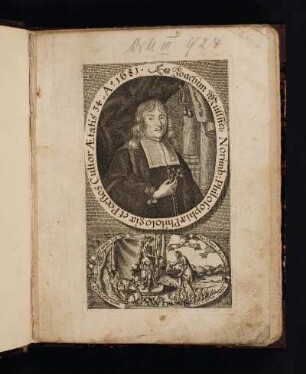 Joachim Müllner Norimb: Philosophiae Philologiae et Poesios Cultor Aetatis 34 Ao. 1681 [Kupferstichporträt]