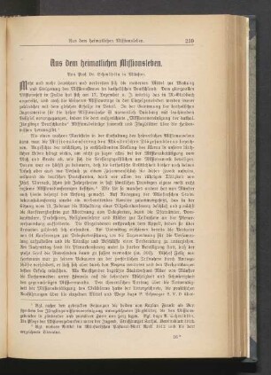 Aus dem Heimatlichen Missionsleben