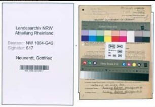 Entnazifizierung Gottfried Neunerdt , geb. 20.07.1915 (Buchhalter)