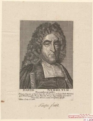 David Nerreter, Nürnberger; geb. 8. Februar 1649
