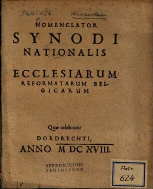 Nomenclator Synodi Nationalis Ecclesiarum Reformatarum Belgicarum
