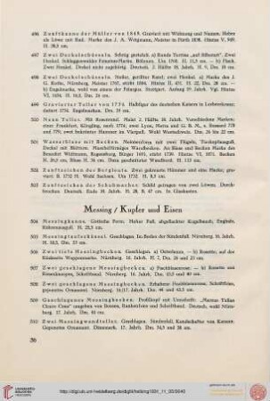 Messing, Kupfer, Eisen (Nr. 504-533)