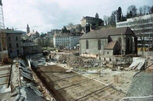Baden-Baden: Großbaustelle Thermalbad von der Staatlichen [Rheumaklinik]