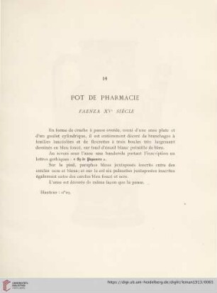 Pot De Pharmacie (Faenza XVe siècle)