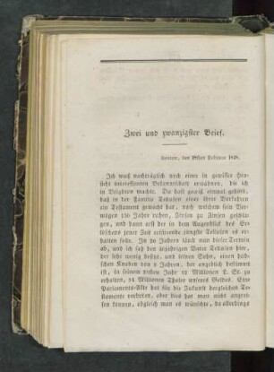 Zwei und zwanzigster Brief.