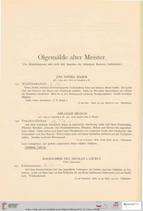 Ölgemälde alter Meister (Nr. 139-144)