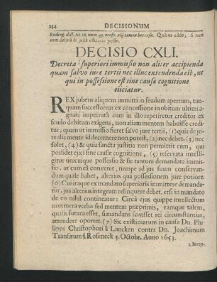 Decisio CXLI. - CL.