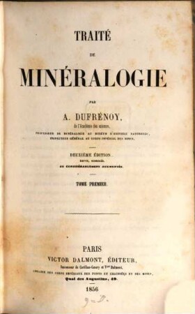 Traité de Minéralogie, 1
