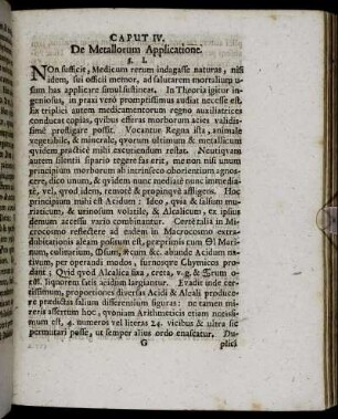 Caput IV. De Metallorum Applicatione.