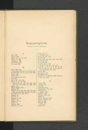 Namensregister.
