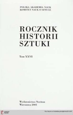 26: Rocznik Historii Sztuki