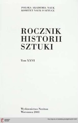 26: Rocznik Historii Sztuki