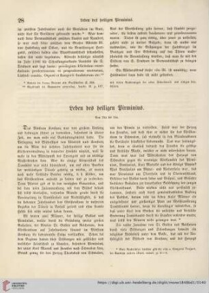 Leben des heiligen Pirminius