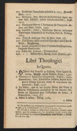 Libri Theologici In Quarto