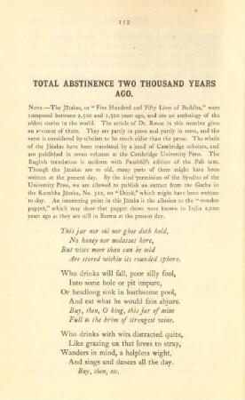 Total abstinence two thousend years ago