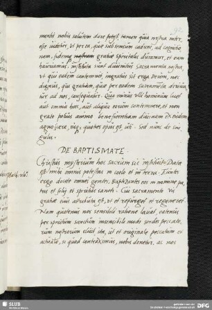 DE BAPTISMATE.