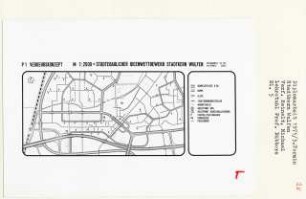 Stadtkern, Dorsten-Wulfen (Diplomarbeit bei Kurt Dübbers): Verkehrskonzept 1:2500