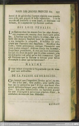 De La Fausse Générosité