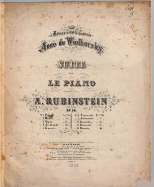 Suite pour le piano : op. 38, 7. Allemande