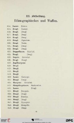 Ethnographisches und Waffen (Nr. 814-1068)