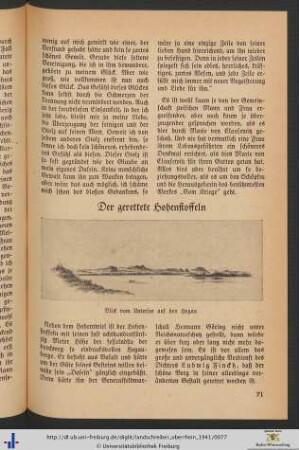 Der gerettete Hohenstoffeln.