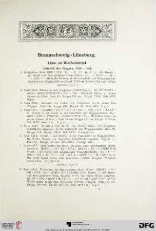 Linie zu Wolfenbüttel (Nr. 1-172)