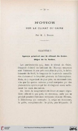 2.Ser. 10.1889: Notice sur le climat du Caire