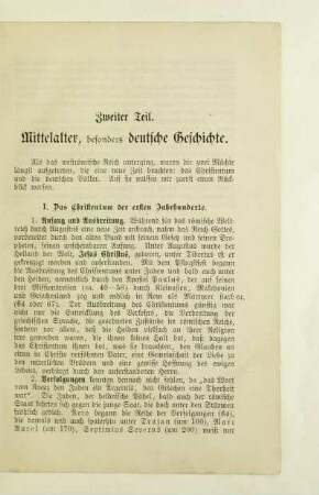 I. Das Christentum der ersten Jahrhunderte