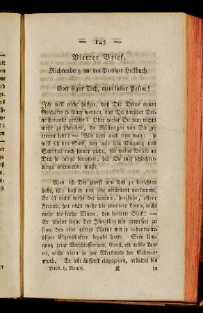 Vierter Brief. - Siebenter Brief.
